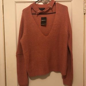 Rust V neck Sweater